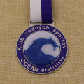 Benutzerdefinierte Schule Award Metal Medal mit Epoxy Cover